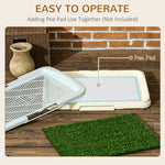 Dog Toilet, 2 Layers Artificial Grass, Reusable, Green + White
