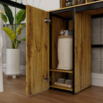 Metal Loft Bed 140x200cm with Desk & Wardrobe, Black