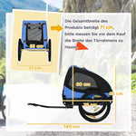 Dog Trailer, Folding Bicycle, Water-Resistant, Blue