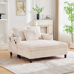 Chaise Longue Recliner with Cupholders, USB, LED Lighting, Soft