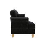 Windsor Sofa LSF Chenille with 1 Cushion, Black