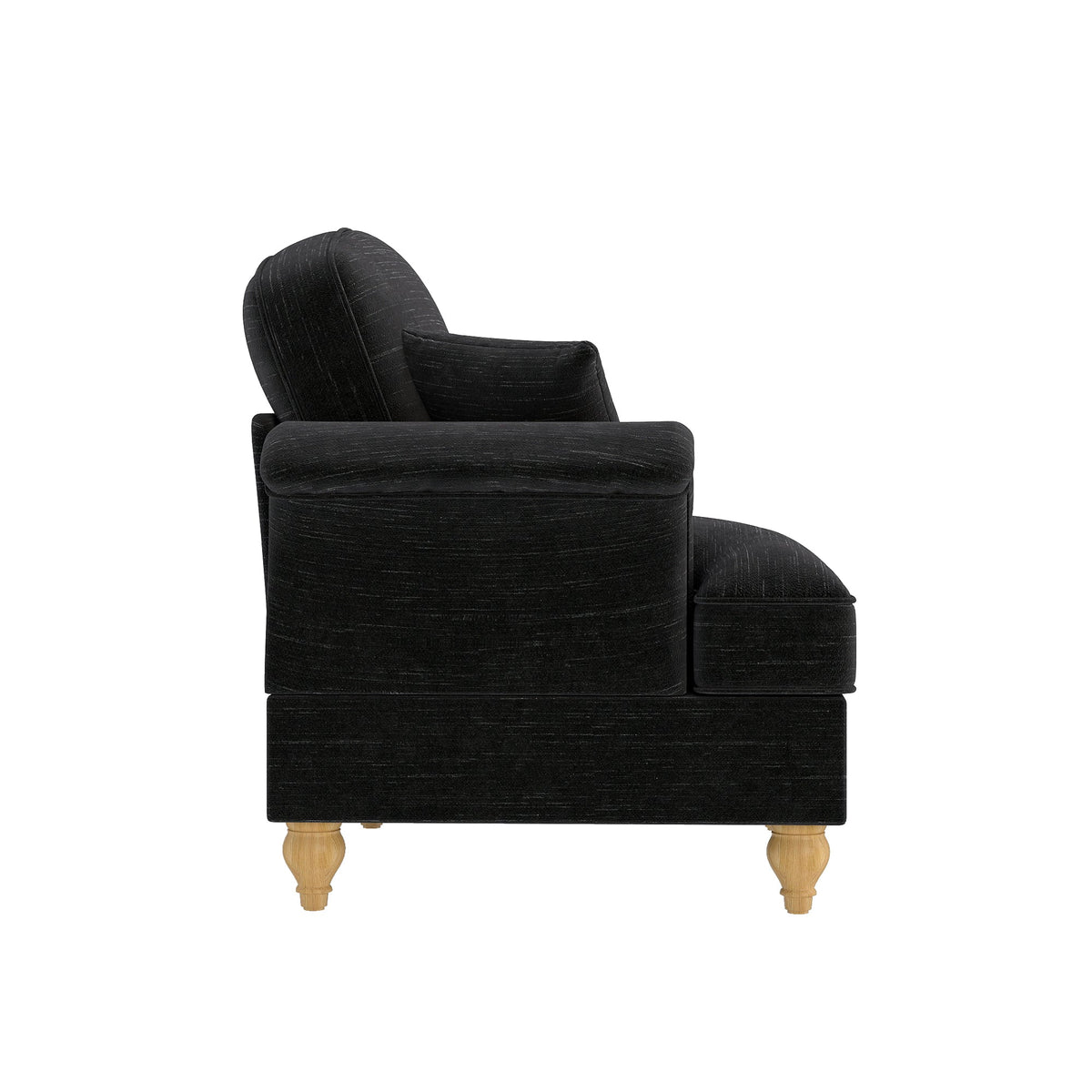 Windsor Sofa LSF Chenille with 1 Cushion, Black