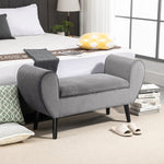 Storage Bench, Modern with Armrests, Velvet Polyester