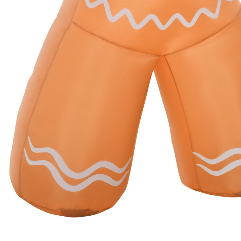 Gingerbread Man, 2.4m LED Inflatable Decoration, Polyester