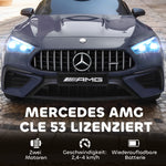 Children's Electric Car Mercedes Design 12V Motor with Remote Control and LED Lights, Grey