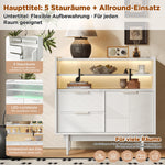 Sideboard 80cm Wide Light Strip Glass Door