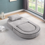 Compressed Sofa Bed Futon, Versatile Foldable Sleeper Chair & Mattress for Guest/Office, Fabric