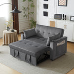 Foldable Sofa Bed, Multifunctional Sleeping Function Cup Holder Cushions