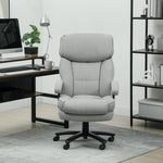 Office Chair, Large Tall, 200 kg, Robust, Soft Upholstery, Light Grey