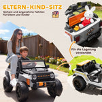 Electric Ride-on Car with Parent-Child Seat and Remote Control, White