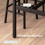 Bar Table Set, 3-Piece with 2 Bar Stools, Steel, Rustic Brown