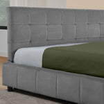 Double bed 160x200cm Upholstered Velvet, Sturdy Frame, Easy Assembly, Dark Grey