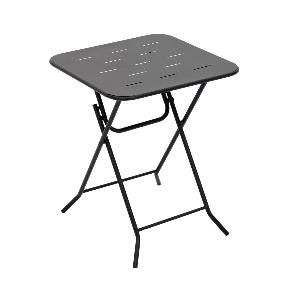 Outdoor 3-Piece Foldable Bistro Set, 2 Chairs & 1 Table, Black