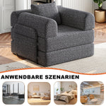 2-in-1 Sleeper Sofa with Storage Armrest and Multiple Configurations, Chenille