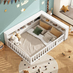 Daybed with Storage and USB Charging Port, 140x200cm, White Chipboard