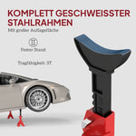 Jack Stand 3 Ton, 2 Pieces, Adjustable, Red