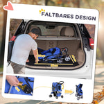 Dog Cart Pet Stroller Jogger Trailer, Foldable Lightweight, Blue