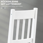 Dining Chair Set of 2, Kitchen Chairs with Backrest, Pinewood, Grey