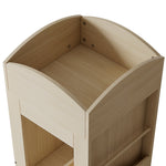 Rotating Bookshelf with 360-Degree Rotation and 4 Shelves, Wood
