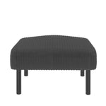 Premium corduroy stool super-soft velour metal frame