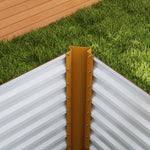 Raised Garden Beds Set of 2 Planters Weatherproof 120x60x60cm Galvanized Steel