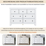 Dining Cabinet, Modern Minimalist 7-Drawer Buffet, White