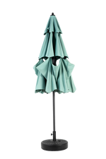 Double Sided Outdoor Umbrella, 14.8 Ft Rectangular Large with Crank, Light Green
