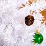 Christmas Tree, Artificial Fir, 150cm with Stand & Decoration, White