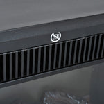 Electric Fireplace Standing, Flame Effect, 600/1200W, Metal Black
