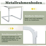 Dining Chair Set of 2 with High Backrest and Padded Seat, White PU Leather and Silver Metal