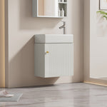 Bathroom Furniture Washbasin with 46cm Vanity Unit, Hanging, Small Guest Bathroom