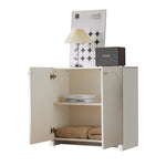 sideboard 2 door cabinet 80 x 40 x 80 cm cream-white