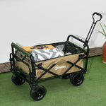Handcart Foldable Cargo Cart, 100 kg, Khaki Oxford