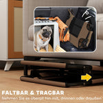 Elevated Dog Bed, Foldable Outdoor Mesh Lounger, Coffee Oxford