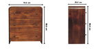 Aspen Slim Chest Solid Wood Storage, Mango Wood