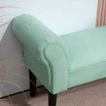 Bed Bench, Upholstered Hallway Seating, 130 kg Load Capacity, Canvas Fabric, Green