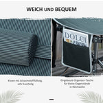 Sun Lounger Folding with Pillow, Storage Bag, Metal and Oxford Fabric, Grey