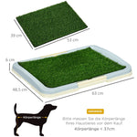 Dog Toilet, 2 Layers Artificial Grass, Reusable, Green + White