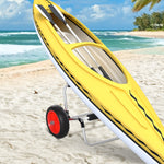 Canoe/Kayak/Surf Trolley Foldable with PU Wheels Padded Aluminum, Silver