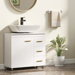 Bathroom Vanity Unit, 3-Tier Design, White