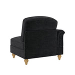 Windsor Sofa LSF Chenille with 1 Cushion, Black