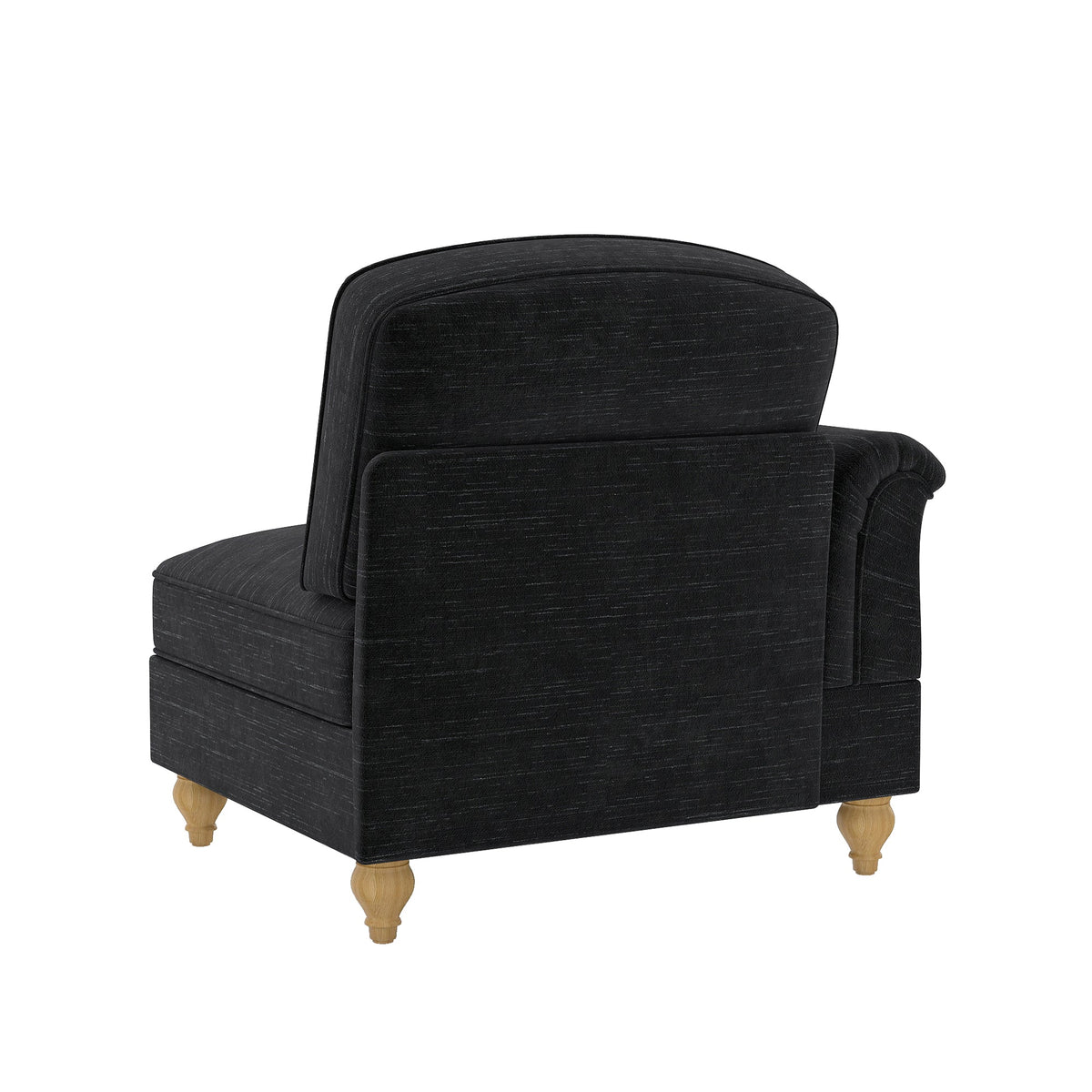 Windsor Sofa LSF Chenille with 1 Cushion, Black