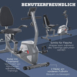Recumbent Exercise Bike with LCD Display, 8 Magnetic Resistance Levels and Heart Rate Sensors, Black