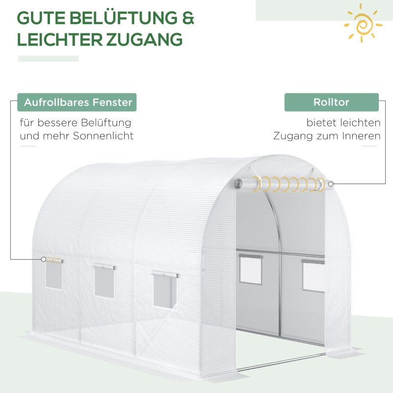 Greenhouse Cover, Weather-Resistant, Transparent