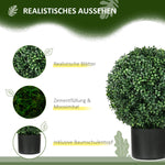 Artificial Plants, UV-resistant Boxwood, 52 cm, Green