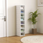 Shoe Boxes Stackable Foldable 8 Piece with Transparent Doors White