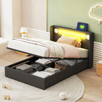 Children's Bed 90x200 with LED, Bluetooth & USB, PU Leather