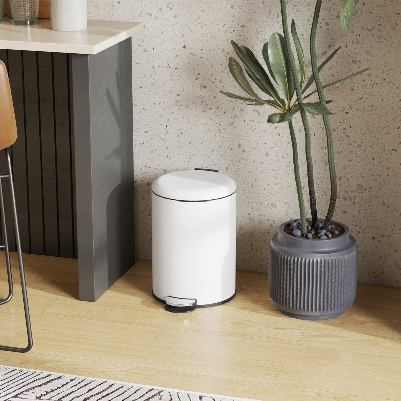 Trash Can, 20L Pedal Bin with Lid, Metal