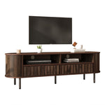 TV Cabinet Lowboard 160cm 2 Cabinets 2 Drawers for 65-inch TV Walnut