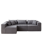 Modular L-Shaped Sectional Sofa 104-Inch 4-Piece - Corduroy